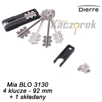 Wkładka Dierre 004 - Mia BLO 3130 - 4 klucze 92 mm + 1 składany